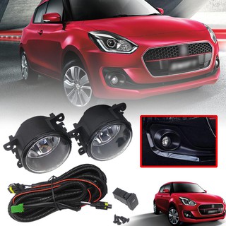 ไฟตัดหมอก ไฟสปอร์ตไลท์ รุ่น SUZUKI SWIFT ซูซูกิ สวิ๊ฟ ปี 2018 - 2020 พร้อมชุดสายไฟ 1 ชุด