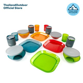 GSI ชุดจาน แค้มปิ้ง สำหรับ 4 คน รุ่น Infinity 4 Person Deluxe Tableset, Multicolor 75400