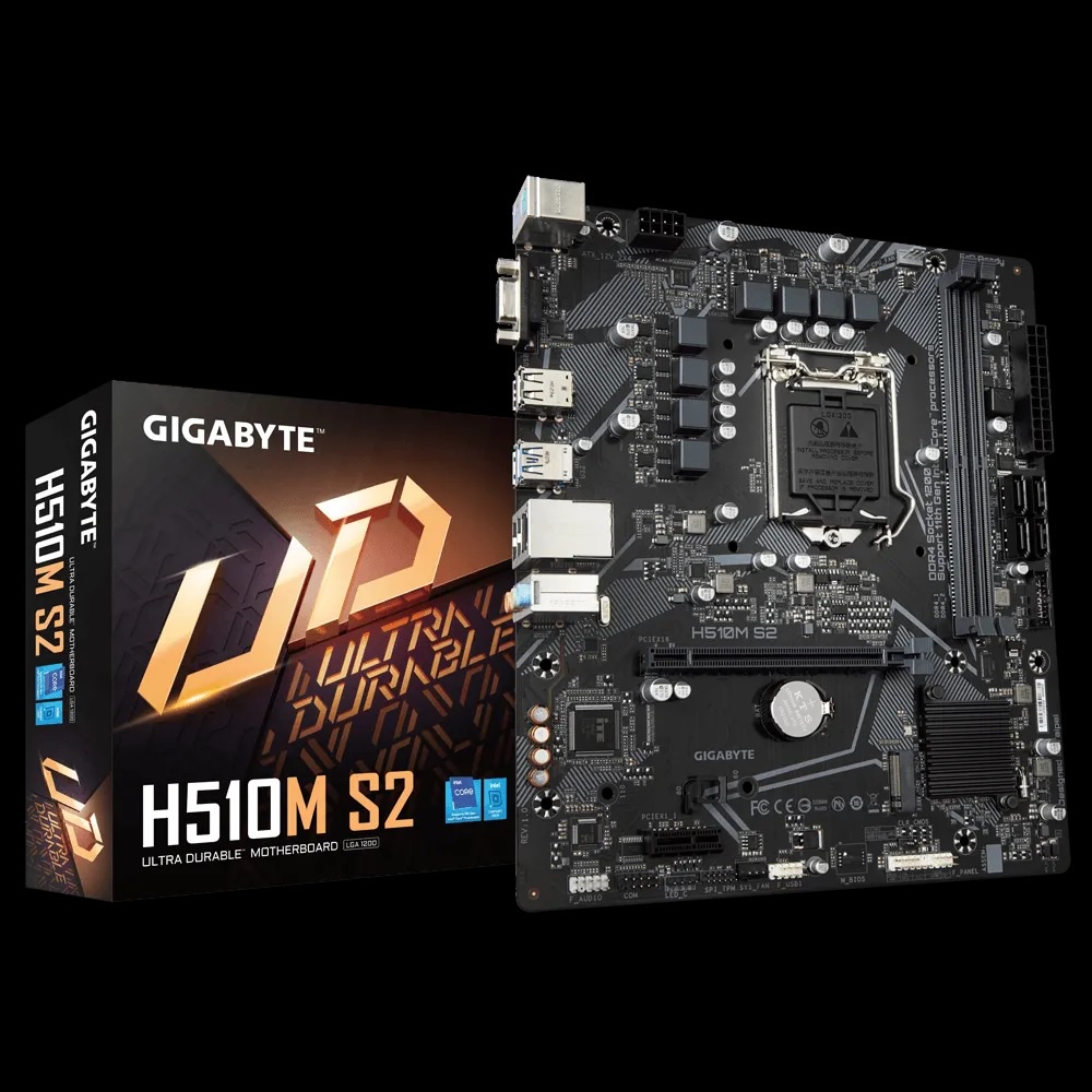 GIGABYTE Intel H510M เมนบอร์ดสําหรับเล่นเกมที่ทนทานเป็นพิเศษ H510M S2