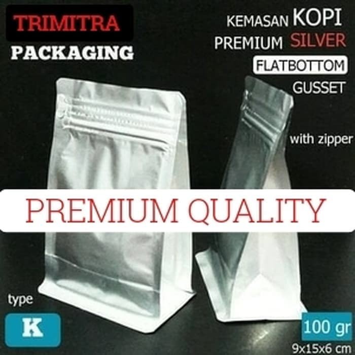 FLAT BOTTOM 250 GR คลิปหนีบพลาสติก สีเงิน ZIPPER (FB SUPER SILVER 250)