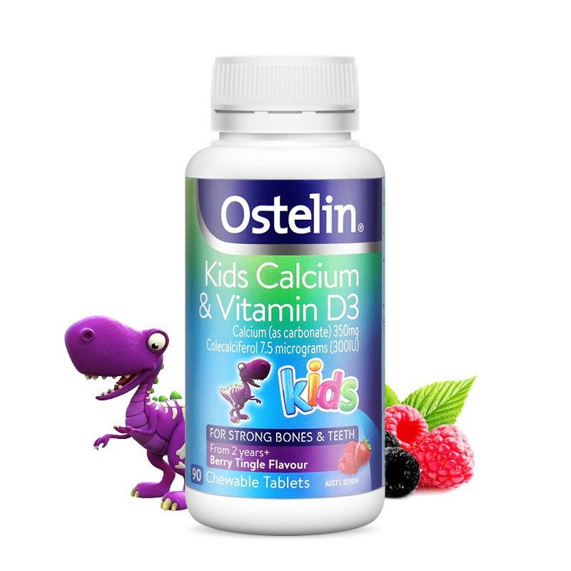 Ostelin Vitamin D & Calcium 90 Chewable Tablets for Kids Shopee Thailand