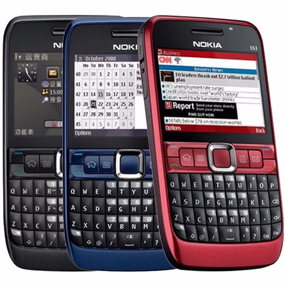 โทรศัพท์มือถือโนเกียปุ่มกด NOKIA E63  (สีดำ) 3G/4G   รุ่นใหม่2020