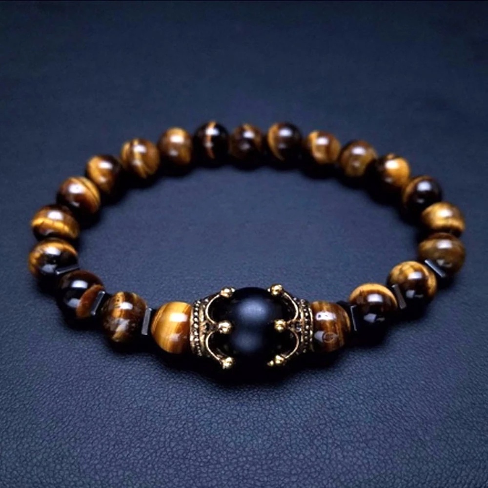 ขายดี สร้อยข้อมือลูกปัดหินมงกุฎธรรมชาติ บรรเทาความเครียด ความมั่งคั่งของพุทธศาสนาทิเบต และโชคดี ปรับได้ สําหรับผู้ชาย