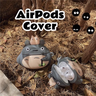 เคสหูฟัง Airpods 1 2 3 pro ลายการ์ตูน Totoro พร้อมตะขอกันกระแทก