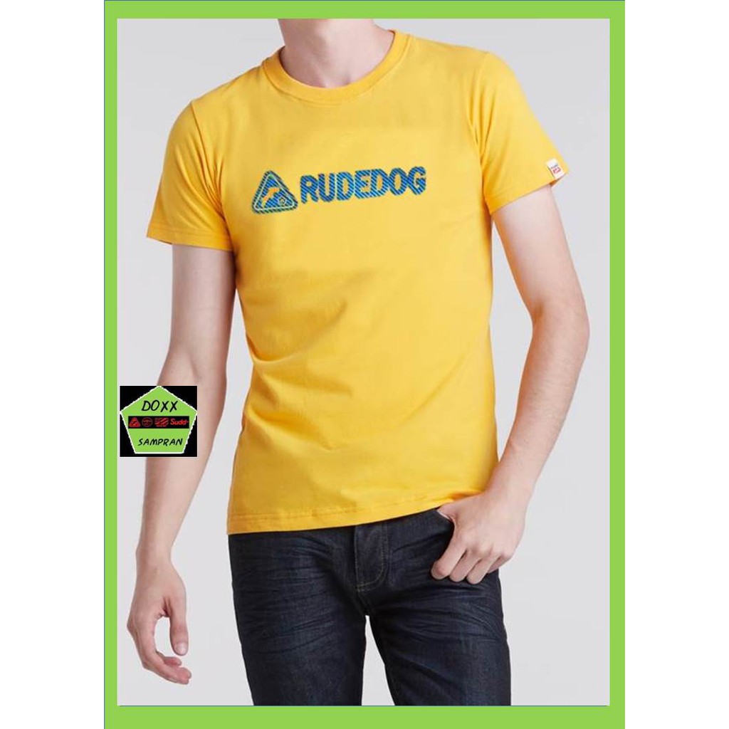 rudedog  เสื้อคอกลม  ชาย หญิง รุ่น winner สีเหลือง