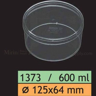 กล่องพลาสติกฝาใส NO. 1373 ความจุ 600 ml ขนาด 125x64mm (บรรจุ 24ใบ/แพ็ค)