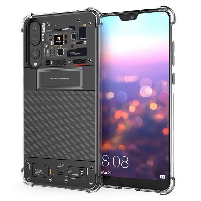 เคส สำหรับ Huawei P20 Pro [Explorer Series] 3D Anti-Shock Protection TPU Case [Transparent]