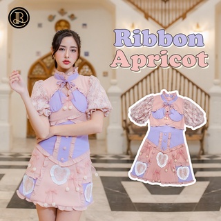 #D59 RIBBON APRICOT: BLT BRAND : เดรสแขนจั้ม