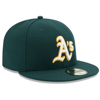 N.e.w M.L.B  E.R.A Oakland Athletics หมวกเบสบอล ปีกแบน หมวกปิดด้านบน หมวกเชียร์