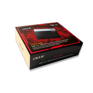 External HDD Box Oker usb3 SATA 3.5 ST-3565 ดำ (กล่องใส่ HDD ขนาด 3.5นิ้ว)