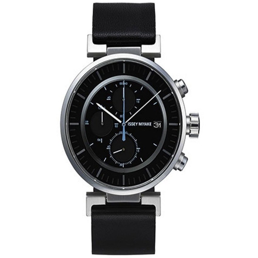 ISSEY MIYAKE Watches “W” นาฬิกาข้อมือผู้ชาย สายหนัง รุ่น SILAY009 -
 Black