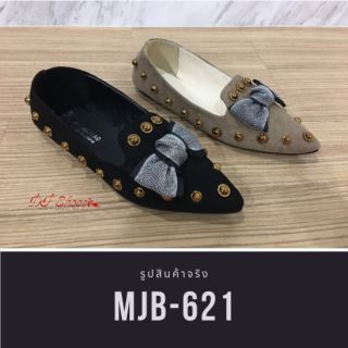 MJB-621 รองเท้าคัชชูพื้นแบนหัวแหลม