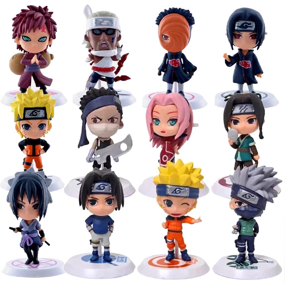 ฟิกเกอร์นารูโตะ Uzumaki Naruto Uchiha Sasuke Haruno Sakura Hatake สําหรับตกแต่งเค้ก