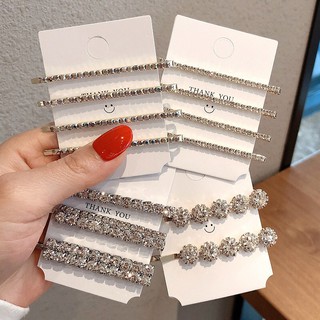 Korean Version New 3/4 Piece set Shine Rhinestones Hairpin Set The Same Style Star Hair Clips Fairy Hair Accessories