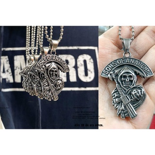 สร้อยคอ ยมทูต Sons of anarchy (สวมคอได้เลย) สแตนเลสแท้100% stainless 316l สร้อยคอโซ่ Hiphop necklace originallution