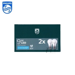 [PHILIPS แพ็คคู่สุดคุ้ม] หลอดไฟ PHILIPS LED bulb Essential 9W E27 Daylight แพ็ค 2 หลอด
