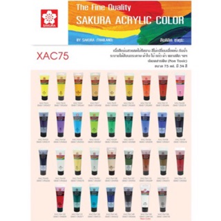 สีอะคิลิค (Acrylic) SAKURA XAC-75ขนาด 75 ml.