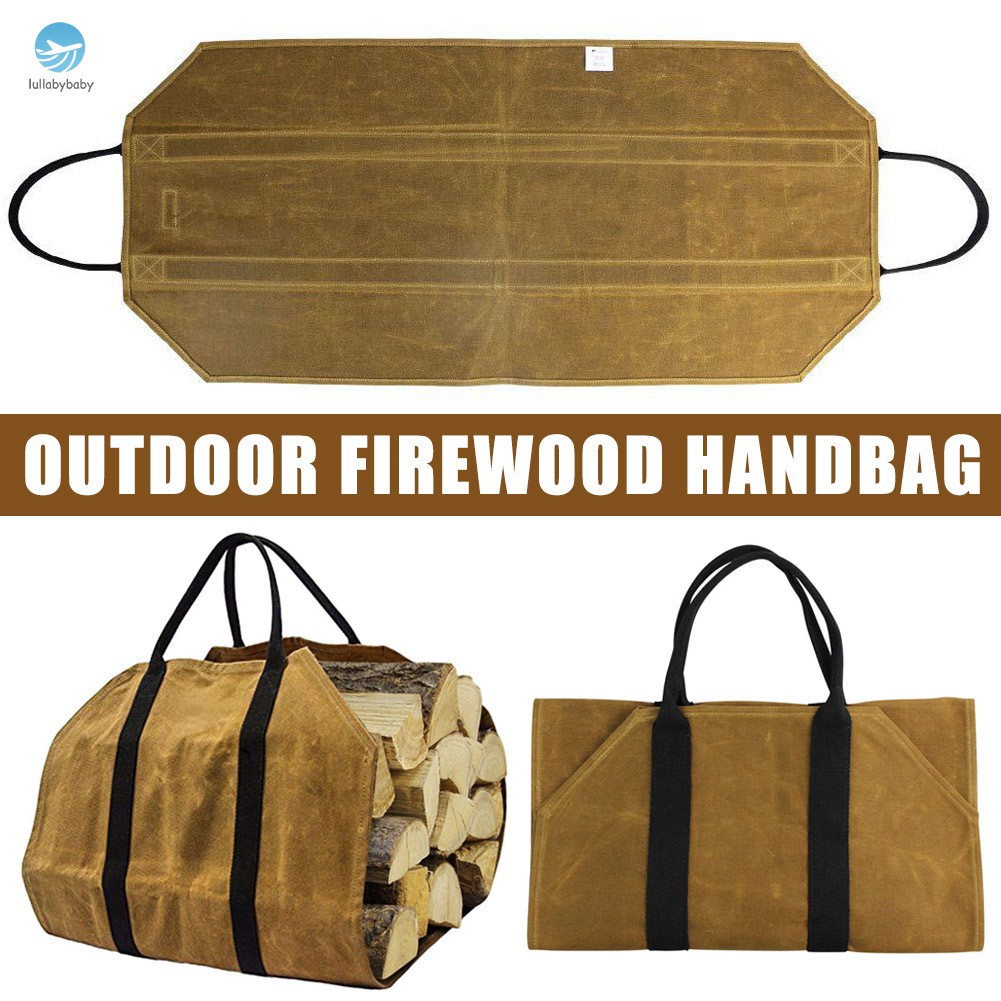 Firewood Carrier Log Wood Carrying Bag Holder Large Capacity For