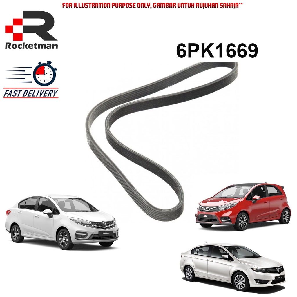 GAIDO FAN BELT PROTON SAGA FLX VVT PREVE IRIZ EXORA BOLD PERSONA VVT (6PK169)