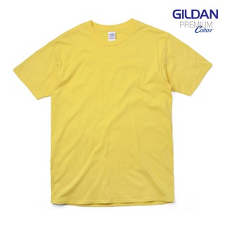 เสื้อยืดสีเหลืองเดซี่ GILDAN Premium Cotton