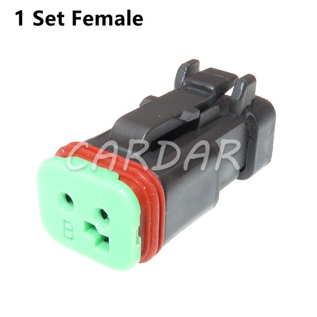 1 ชุด 2 ขา Deutsch DT04-2P-E005 DT06-2S-EP06 กันน้ําตัวเชื่อมต่อยานยนต์สีดําปลั๊กอัตโนมัติสําหรับ Ma