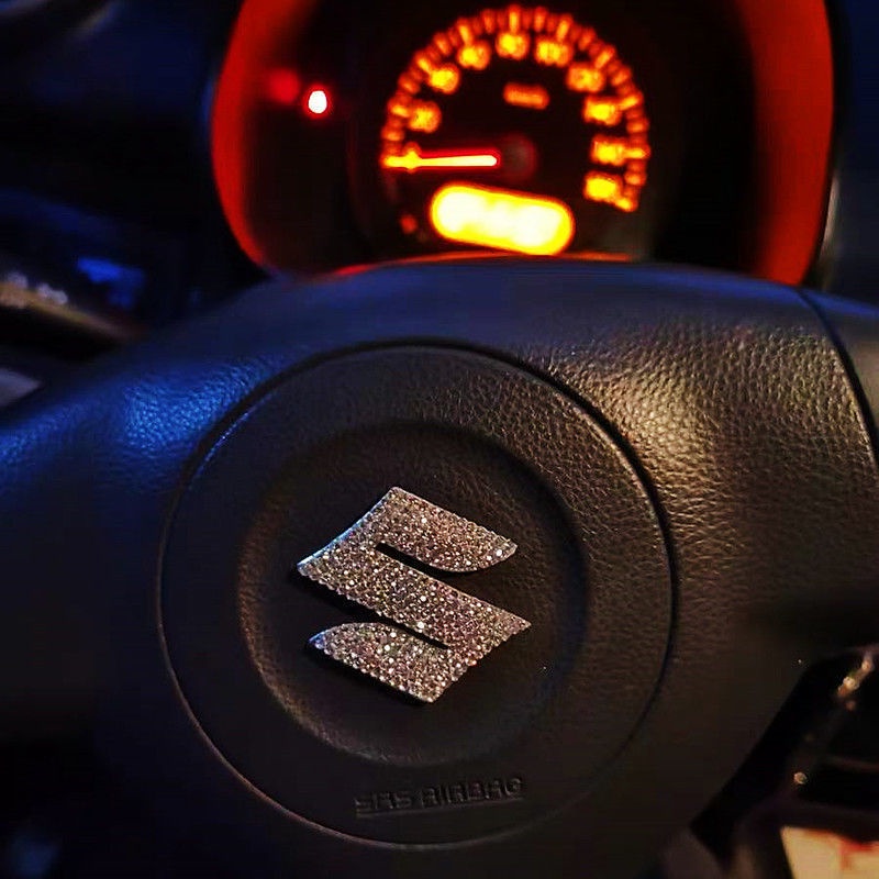 SGLink Dedicated Changan Suzuki Diamond-Studded สติ๊กเกอร์ติดพวงมาลัย Qiyue Witra Tianyu Swift พวงมาลัยโลโก้รถตกแต่งสติกเกอร์เพชร ราคา ถูกที่สุด ดีลบีเคเค แกลเลอรีภาพที่ 4