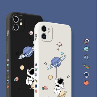 เคสโทรศัพท์ซิลิโคน ลายนักบินอวกาศ NASA พร้อมเลนส์กล้อง สําหรับ Samsung A13 A33 A53 A03s A21s A12 A22 A32 A52 A72 A31 A51 A71 A20 A30 A50 S21 Plus S22 Ultra M12 M22 M32 QF21