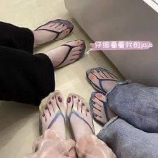 ✅(พร้อมส่ง)✅ถุงเท้าข้อสั้น รูปเท้าใส่อีแตะกวนๆใส่เที่ยวเก๋ๆ🦶🏻🤣