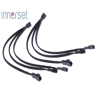 4 Pin Pwm Fan Cable 1 To 3 Ways Splitter สายเคเบิ้ลแยกขยายพัดลมสีดํา