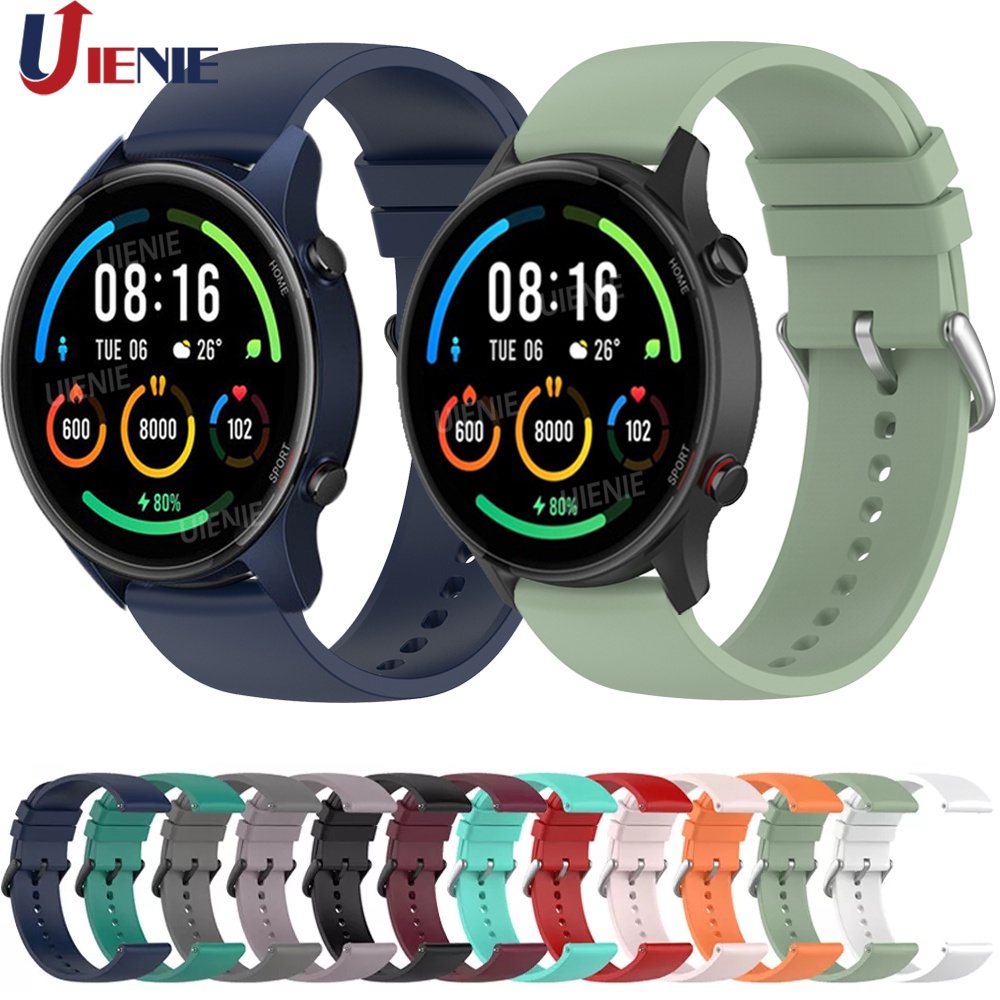 สายนาฬิกาข้อมือซิลิโคนสําหรับ Xiaomi Mi Watch Color Edition & Mi สายนาฬิกาข้อมือ 22มม.