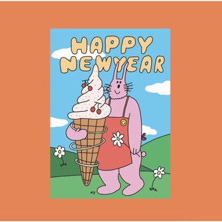 (Nyyydesign) HAPPY NEW YEAR postcard InStyle โปสการ์ด