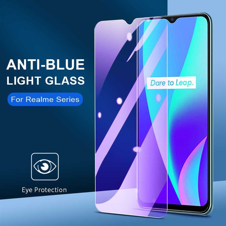 9H Anti สีม่วง Blue Ray Light กระจกนิรภัยป้องกันหน้าจอสําหรับ Realme 15 14 13 12 11 10 9 8 7 6 5 Pro C85 C75 C71 C65 C63 C55 C53 C51 C31 C35 C30 C25 C21 C33 C20 C15 C C11 C12 C67