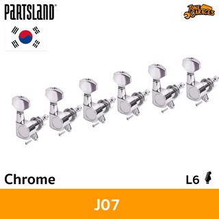 Partsland Machine Heads ลูกบิดกีต้าร์ L6 สี Chrome เกาหลี (J07-CR)