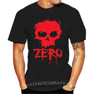 T-shirt  ใหม่ ZERO เสื้อยืดผ้าฝ้าย 100% พิมพ์ลายกะโหลกสเก็ต สีดํา สไตล์วินเทจ ไซซ์ S ถึง 5XL สําหรับผู้ชาย ขายส่งS-5XL