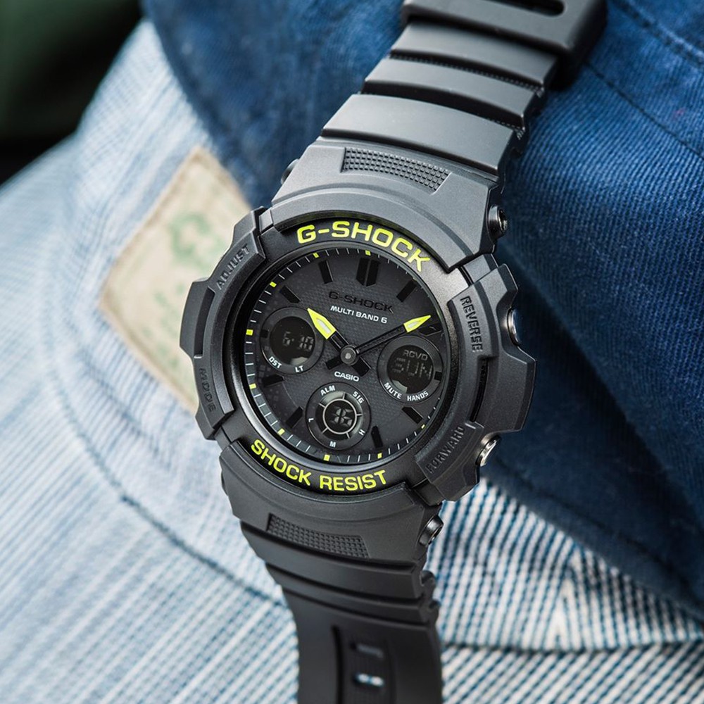 CASIO G-Shock นาฬิกาข้อมือผู้ชาย สายเรซิน รุ่น AWR-M100SDC-1ADR (สีดำ) #4