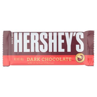 🔥ยอดนิยม!! เฮอร์ชีส์ ดาร์กช็อกโกแลต 40กรัม Hershey Dark Chocolate 40 grams