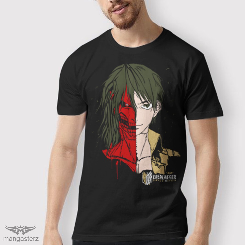 เสื้อยืด Attack On Titan Attack On Titan เสื้อ Eren Yeager เสื้อยืด