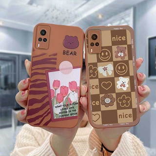 เคส Samsung A51 A10S A32 A52 A12 A03 A50 A20S J2 J7 Prime A02S A20 A50S A10 A30S A52S A30 M12 M01S A125 F12 M10S M40S A515F A207F M02S A025 F02S M10 ลายการ์ตูนหมี ช็อคโกแลต หัวใจ เคสโทรศัพท์มือถือแบบนิ่ม