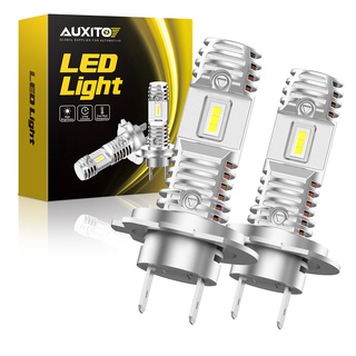 Auxito หลอดไฟ LED H7 6000K ไร้สาย สว่างมาก สีขาว แบบเปลี่ยน สําหรับรถยนต์ แพ็คละ 2 ชิ้น