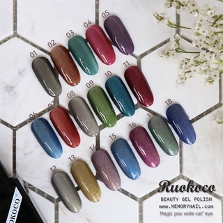 สีเจล ตาแมว RUOKOCO Cats eye gel polish รหัส RC