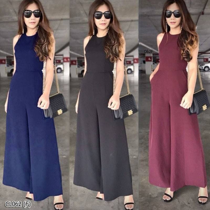 จั้มสูท ขายาว แขนกุด CL062 รีวิว ราคาลดราคาราคาส่งราคาถูกขายส่งนำเข้าถูกขายดีเดรสสินค้าขายดีชุด jumpsuit500