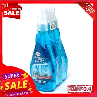 เอโร่่ น้ำยาเช็ดกระจก ขนาด 330 มิลลิลิตร แพ็ค x 3 ขวดARO WINDOW CLEANER 330 MLX3