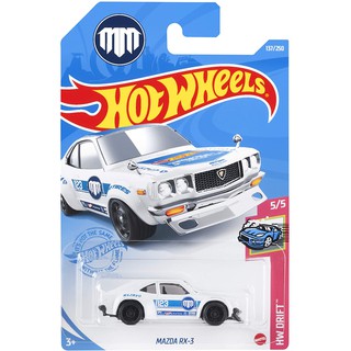 [พร้อมส่ง] รถเหล็ก HOTWHEELS ของแท้ Mazda RX-3 (White) HW2021_#137