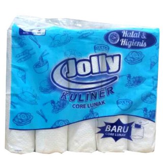 Jolly Kuliner Core Lunak Tissues กระดาษชำระ จอลลี่ รุ่นแกนอ่อน แพ็ค 10 ม้วน หนา 2 ชั้น