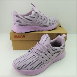 (BJW531) BAOJI รองเท้าผ้าใบผู้หญิง รองเท้าวิ่ง ออกกำลังกาย บาโอจิ สีม่วง Size 37-41