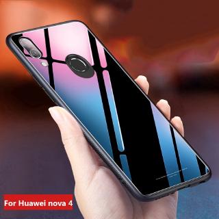 เคสโทรศัพท์มือถือกระจกนิรภัยสําหรับ Huawei Nova 4 3 I 3 3eเคสโทรศัพท์แก้ว