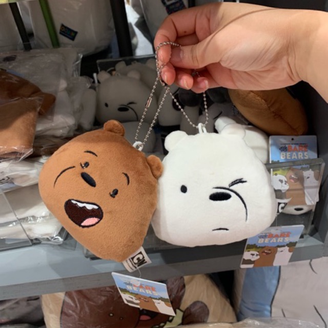 พวงกุญแจน้อง we bare bear 100% ป้ายwe bare bears ของแท้จากช็อป!!