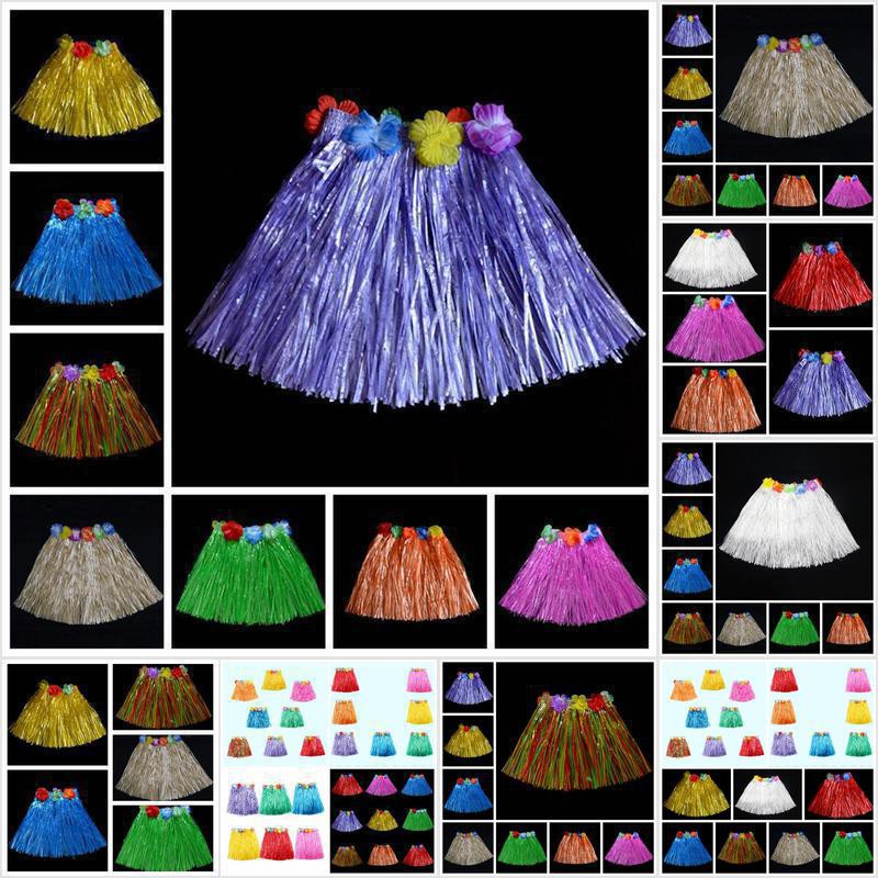 Kids Hawaiian Grass Hula Lei Skirt Flower Costume Set | Shopee Philippines