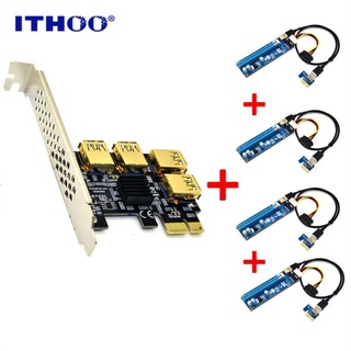 การ์ด PCI-E สาย ต่อกราฟิกการ์ด PCI-E 1 ถึง 4 PCI-E Powered Riser ส่งเร็ว ประกัน CPU2DAY