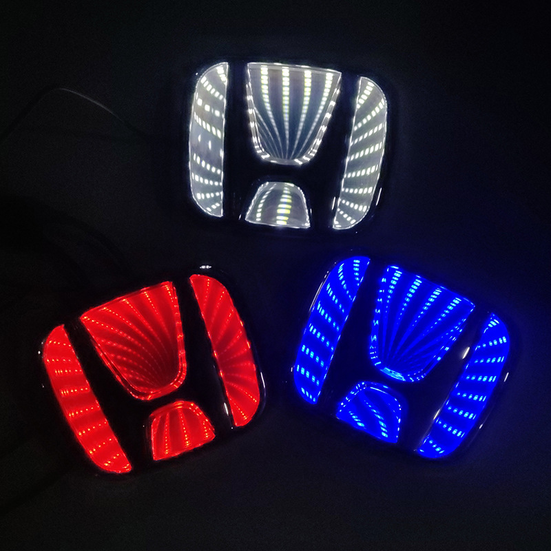 Luminous โลโก้รถการปรับเปลี่ยนที่ไม่ซ้ํากันเหมาะสําหรับ 3D Honda ใหม่เก่า Fit Odyssey CRV Accord Civic ไฟท้ายด้านหลังจัดส่งฟรี Boutique
